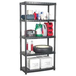 Vidaxl Ραφιέρα Αποθήκευσης 5 Επιπέδων Μαύρη 91,5x45,7x185 Εκ. Πλαστική