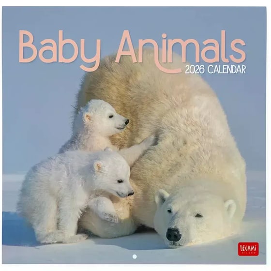 Ημερολόγιο Τοίχου Legami 2026 Baby Animals 30x29cm image 0