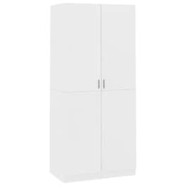 Δίφυλλη Ντουλάπα Vidaxl Από Μοριοσανίδα 90x52x200cm - Λευκό