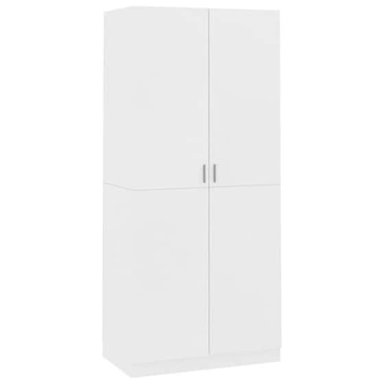 Δίφυλλη Ντουλάπα Vidaxl Από Μοριοσανίδα 90x52x200cm - Λευκό image 0