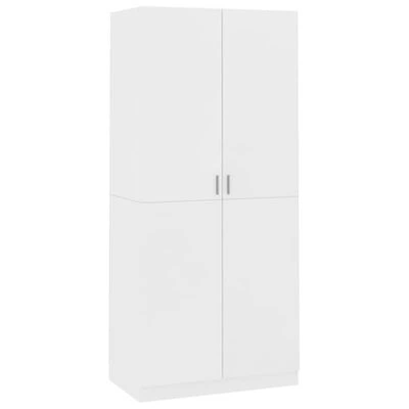 VIDAXL Δίφυλλη Ντουλάπα Vidaxl Από Μοριοσανίδα 90x52x200cm - Λευκό