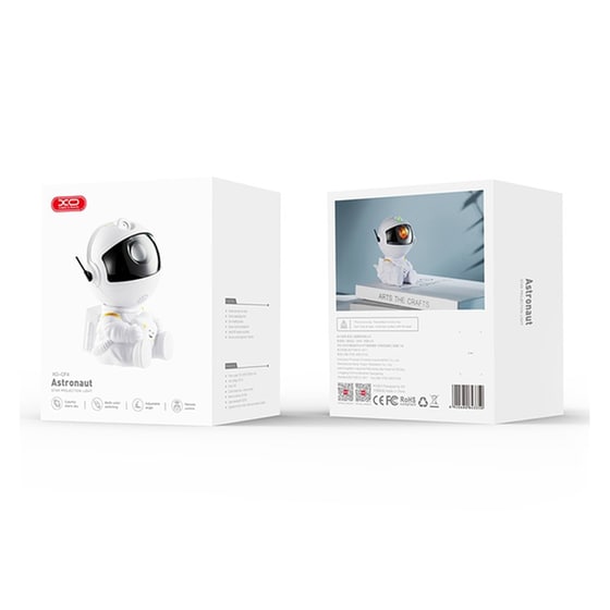 XO Παιδικό Φωτιστικό Projector Astronaut Sky με Προβολή Αστεριών Λευκό 8.5x5x7.6εκ. image 4