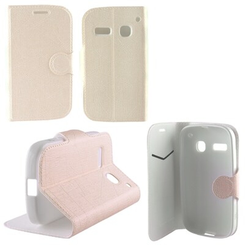 VOLTE-TEL Θήκη Alcatel Pop C3 - Volte-Tel Line TPU Book Cover - Stand White
