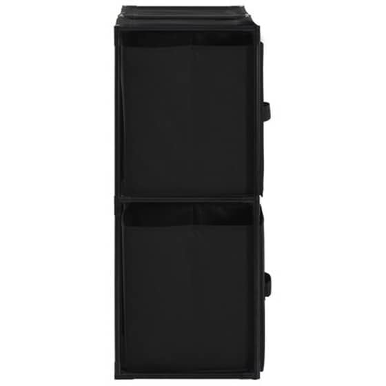 Vidaxl Ραφιέρα Με 4 Υφασμάτινα Καλάθια Μαύρη 63x30x71 Εκ. Ατσάλινη image 5