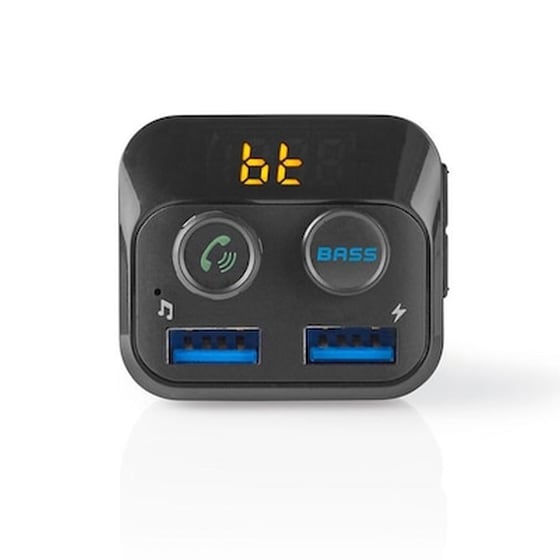 Nedis Catr120bk Car Fm Transmitter Bluetooth Bass Boost Microsd Card Slot Hands- image 0