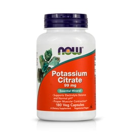 Συμπλήρωμα Διατροφής Now Potassium Citrate 99mg - 180 Κάψουλες