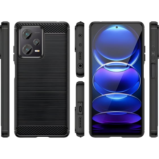 Θήκη Xiaomi Redmi Note 12 / Poco X5 - Tech-Protect Carbon - Μαύρο image 2