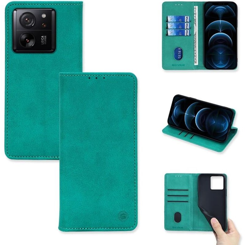 SONIQUE Θήκη Xiaomi Xiaomi 13T Pro - Sonique Vintage Magnet Wallet - Βεραμάν