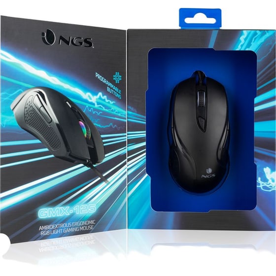 Gaming Ενσύρματο Ποντίκι NGS GMX-125 RGB 7200 DPI - Μαύρο image 3