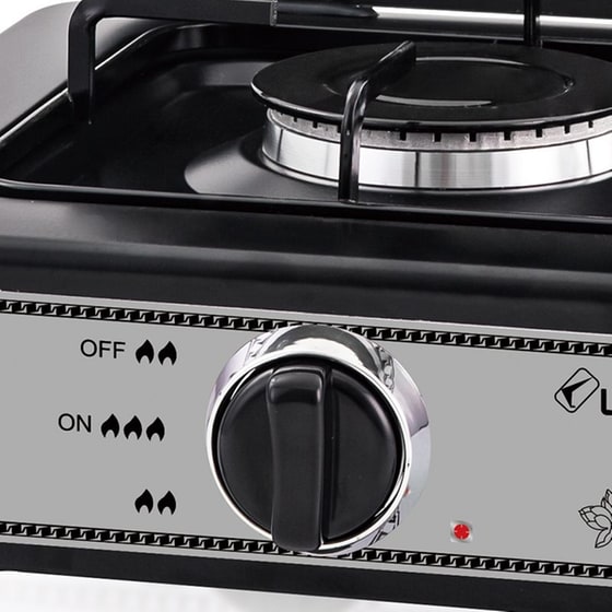 LEXICAL LGS-2811-2 1BUR Επιτραπέζια Εστία Υγραερίου Μαύρο image 1