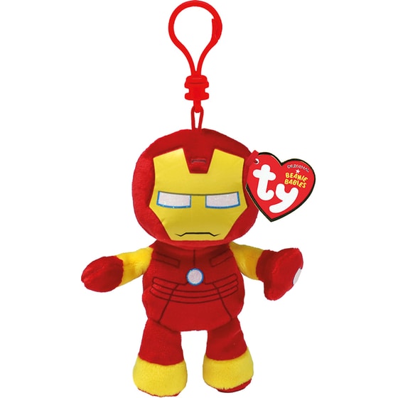 Λούτρινο TY Beanie Babies Χνουδωτό Marvel Iron Man με Κλιπ (8.5cm) image 0