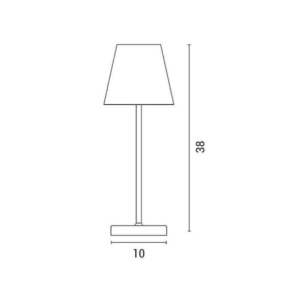 Πορτατίφ Αφής Dimmable Eurolamp 144-70013 από Αλουμίνιο Φ10x38 cm - Λευκό image 1