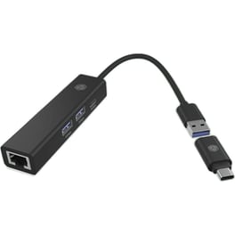 Icy Box IB-HUB1439-LAN USB Hub 3-Port συμβατό με USB-A και USB-C