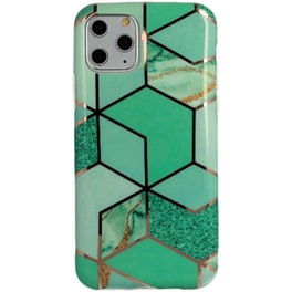Θήκη Apple iPhone X/ iPhone XS - Forcell Με Γεωμετρικά Σχήματα Μαρμάρου Kosmos Marb - Πράσινο + Δώρο Touchpen