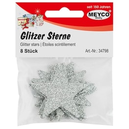 Meyco Αστερια Glitter Ασημι 8τμχ.