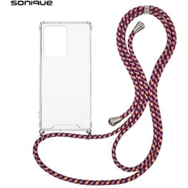 Θήκη Xiaomi Redmi Note 12 5G - Sonique Armor Clear Με Κορδόνι - Μαύρο