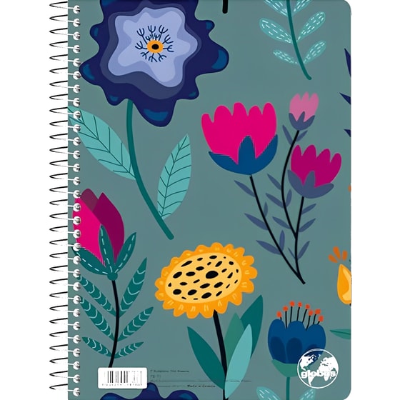 Τετράδιο Σπιράλ GLOBUS B5 4 Θεμάτων Floral 240 Φύλλων (1 Τεμάχιο) image 2