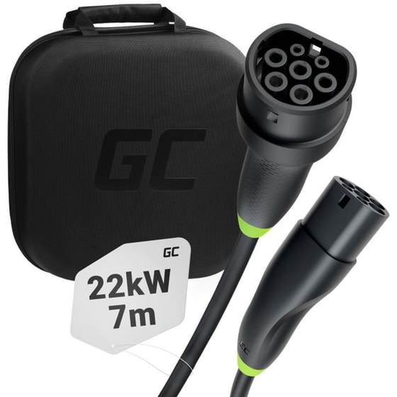 Καλώδιο Φόρτισης EVKABGC02 Greencell 7m 22 kW - Μαύρο image 0