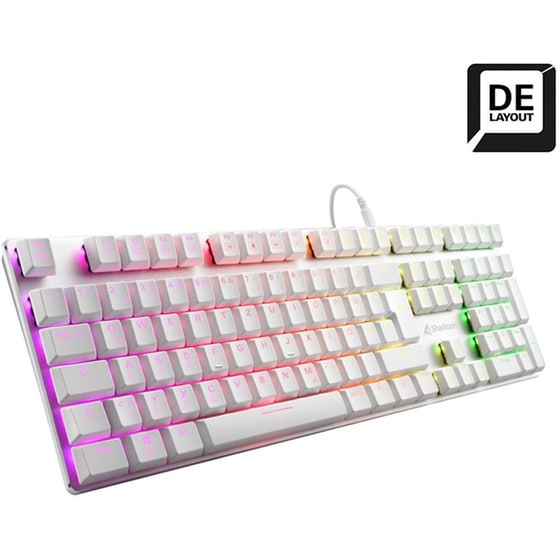 Sharkoon PureWriter RGB Gaming Μηχανικό Ενσύρματο Πληκτρολόγιο Λευκό (US) image 1