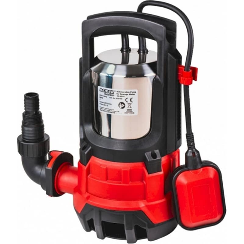 RAIDER Raider Αντλια Υποβρυχια Ακαθαρτων Inox Rd-wp61 900w 1max 250l/min 8,5m 070168