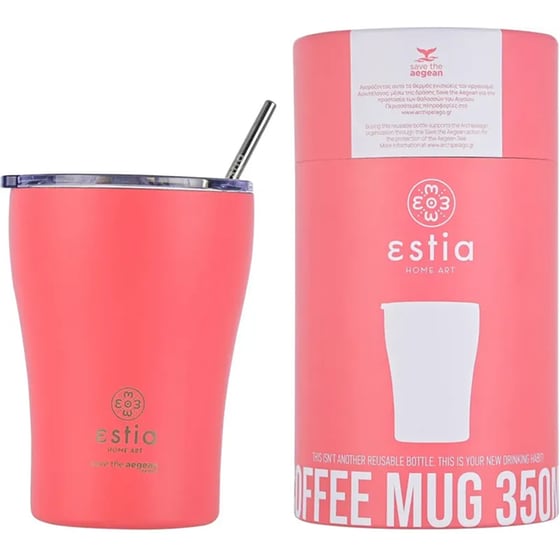 Ποτήρι Θερμός Estia Save The Aegean Fusion Coral 350 ml image 0