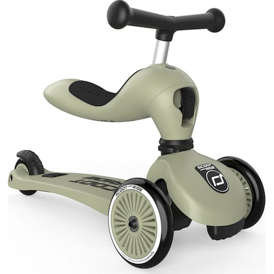 Παιδικό Πατίνι Τρίτροχο Πολυμορφικό 2 σε 1 Scoot & Ride Highwaykick 1 - Olive image 0