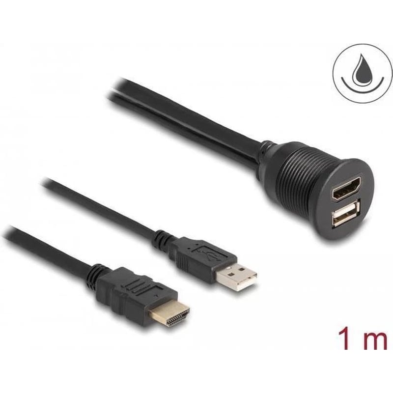 Καλώδιο Delock 87880 HDMI 1m - Μαύρο