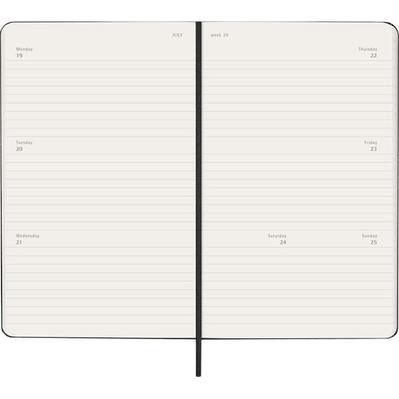 Ημερολόγιο Εβδομαδιαίο 2027 Moleskine 18Μ L Hardcover Μαύρο image 1