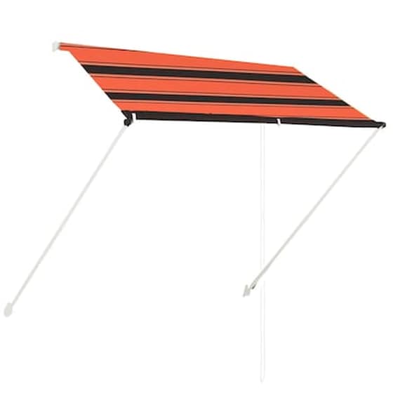 Τέντα Vidaxl Συρόμενη 200x150cm - Πορτοκαλί/Καφέ image 2