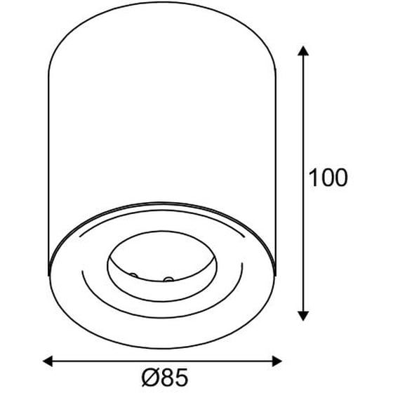 Σποτ Μονόφωτο Aca Monte Τσιμεντένιο 8.5x8.5x10 cm - Σκούρο Γκρι image 1