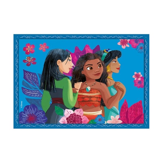Παιδικό Παζλ Clementoni 4 In 1 Supercolor Disney Πριγκίπισσες (72 Κομμάτια) image 1