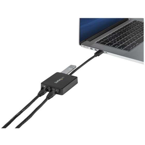 StarTech SuperSpeed Dual Port 10/100/1000 USB 3.0 Αντάπτορας Δικτύου Ενσύρματη Σύνδεση 1000Mbps image 1
