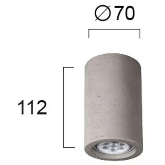 Σποτ Μονόφωτο Viokef Phenix 4160201 από Τσιμέντο - Γκρι image 1