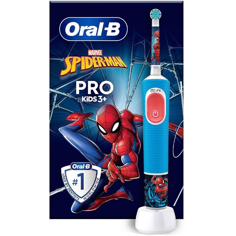 Ηλεκτρική Οδοντόβουρτσα Oral-B Pro Kids Spiderman για Παιδιά 3+ Μπλέ