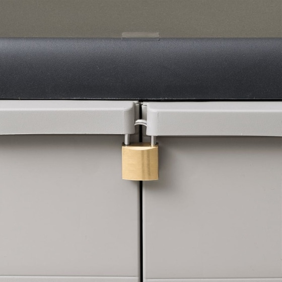 Ντουλάπα VidaXL Τρίφυλλη Πλαστική 97x38x87 cm - Γκρι/Μαύρο image 2