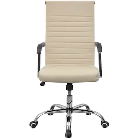 Vidaxl Vidalxl Καρέκλα Γραφείου Κρεμ 55 X 63 Εκ. Από Συνθετικό Δέρμα image 2