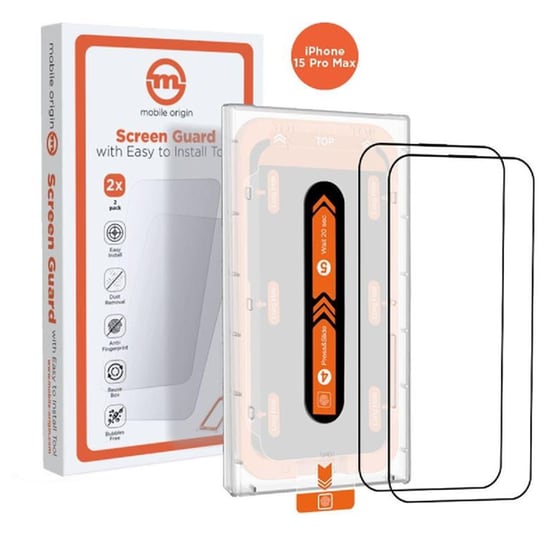 Προστατευτικό οθόνης Apple iPhone 15 Pro Max - Mobile Origin Screen Guard with Easy Install Tool - 2 τμχ image 0