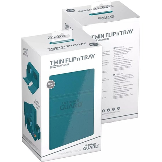 Ultimate Guard Twin Flip`n`tray 200+ Xenoskin Monocolor Petrol image 4