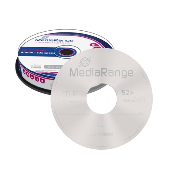 Δίσκοι CD/DVD MediaRange CD-R 700MB 10τμχ image 1