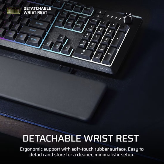 Corsair Skiff 100 Gaming Μεμβράνης Ενσύρματο Πληκτρολόγιο Full Size με RGB φωτισμό (US) image 5