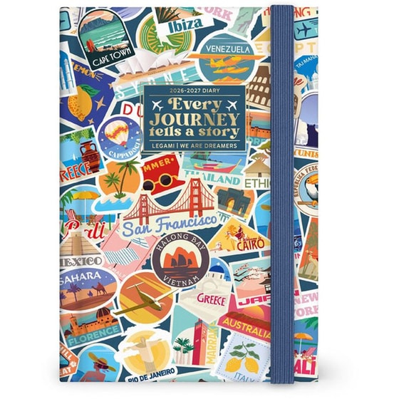 Ημερολόγιο Ημερήσιο 2027 16Μ Medium Travel Stickers image 0
