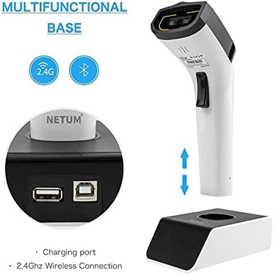 NETUM DS8100 Scanner Χειρός Bluetooth Hybrid RFID Imager NFC HF RFID Tag Ανάγνωση 1D και 2D Barcodes image 2