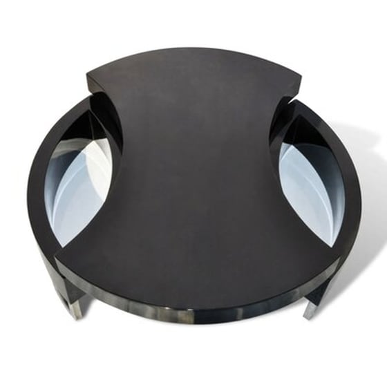 Τραπεζάκι Σαλονιού VidaXL Πολυμορφικό από MDF 80x32.5cm - Μαύρο image 3
