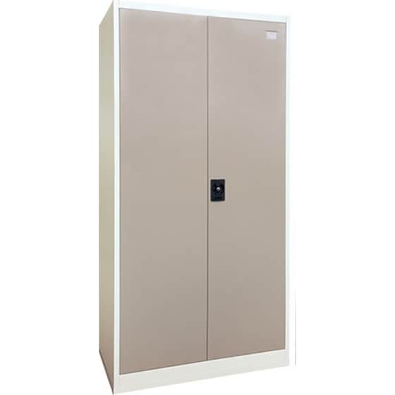 Ντουλάπα Steelen Δίφυλλη Μεταλλική 90x45x181cm - Καφέ/Μπεζ image 0