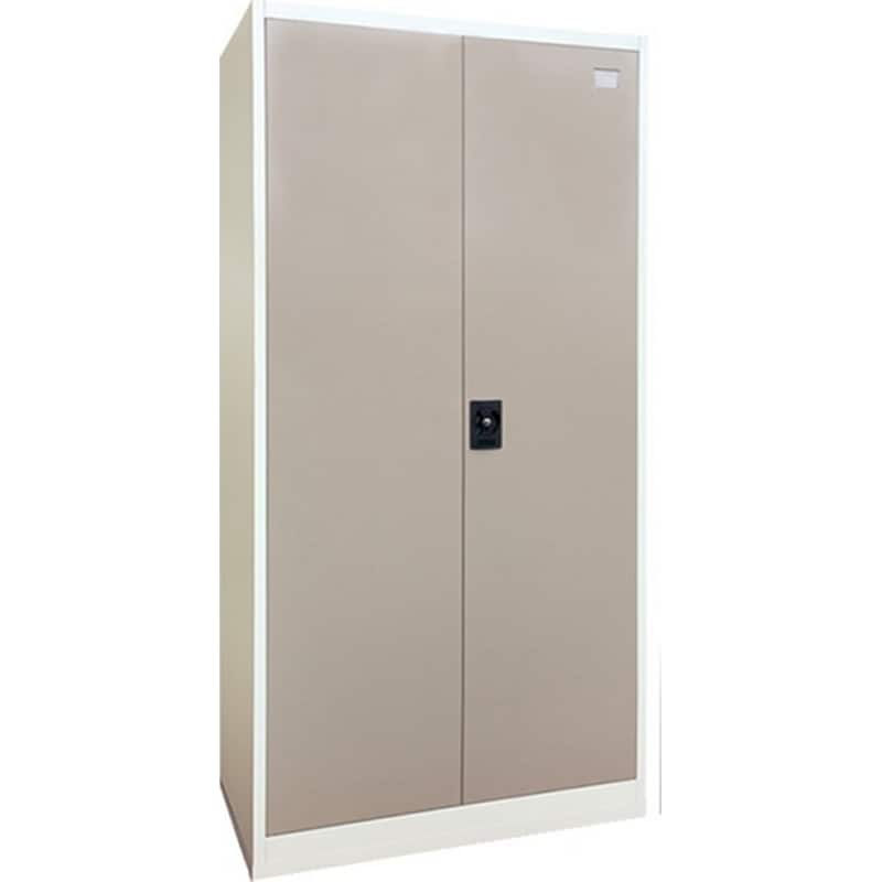 STEELEN Ντουλάπα Steelen Δίφυλλη Μεταλλική 90x45x181cm - Καφέ/Μπεζ