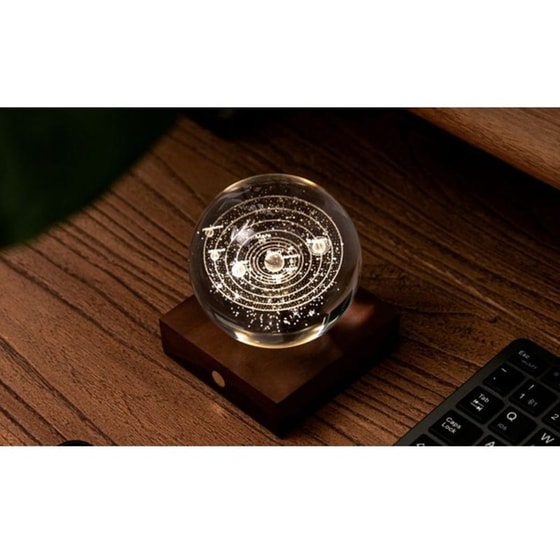 Κρυστάλλινη Σφαίρα Gingko 3D Laser Solar System image 4