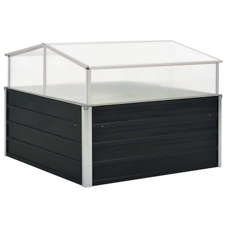 VIDAXL Vidaxl Θερμοκήπιο Σπορείο Ανθρακί 100x100x77 Εκ. Γαλβανισμένος Χάλυβας