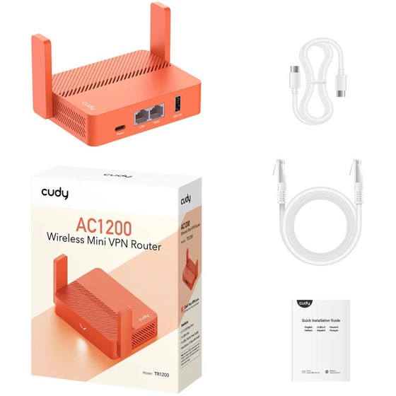 Cudy TR1200 1.0 Access Point (2.4 & 5 GHz)  - Πορτοκαλί image 2