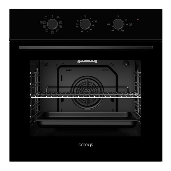 OMNYS CH641TFB & OV7009MRBL 70 Lt Μαύρο Εντοιχιζόμενος Σετ Φούρνος και Εστία image 1