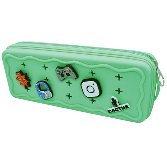 Κασετίνα Οβάλ Cactus με Διακοσμητικά Pins - Τυχαία Επιλογή image 2